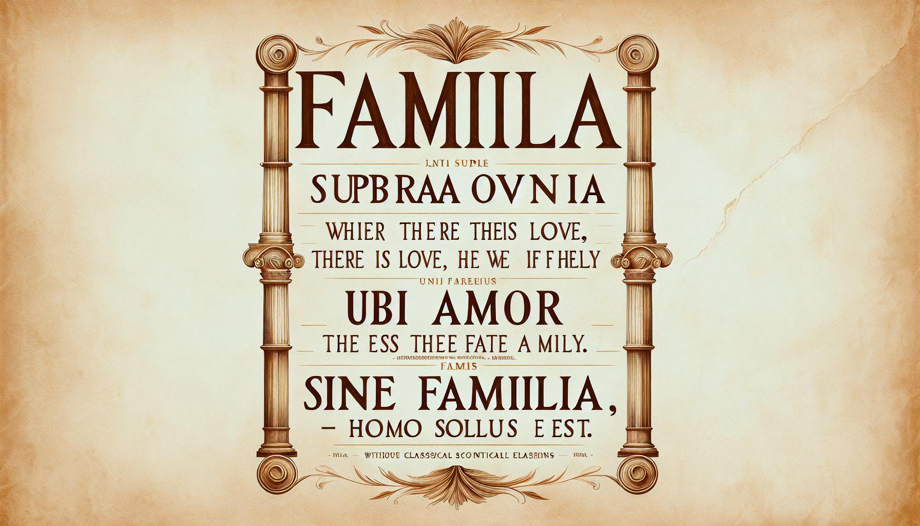 Latinské citáty o rodině pro inspiraci