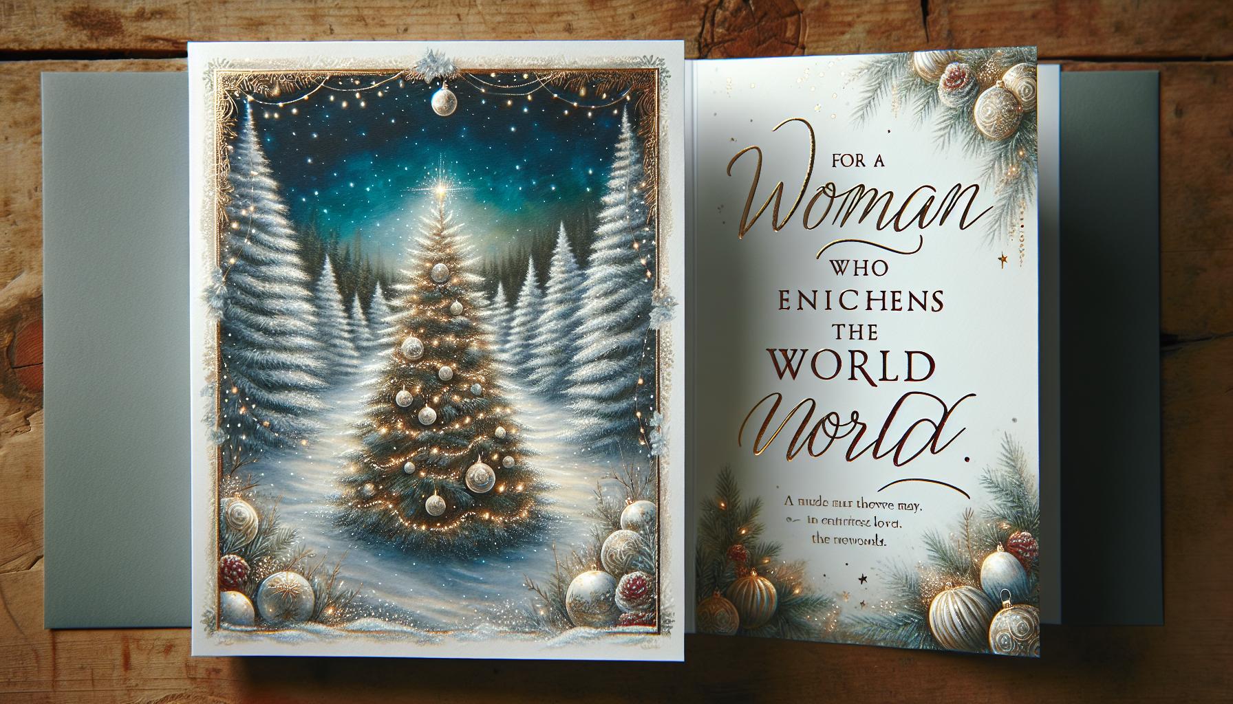 Vánoční přání pro ženu, která obohatí